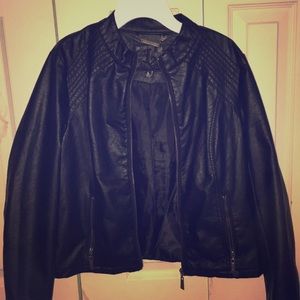 Faux leather/biker jacket